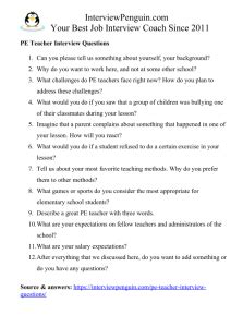 pe teacher interview questions|Top 12 PE Teacher Interview Questions & Sample Answers [2023].